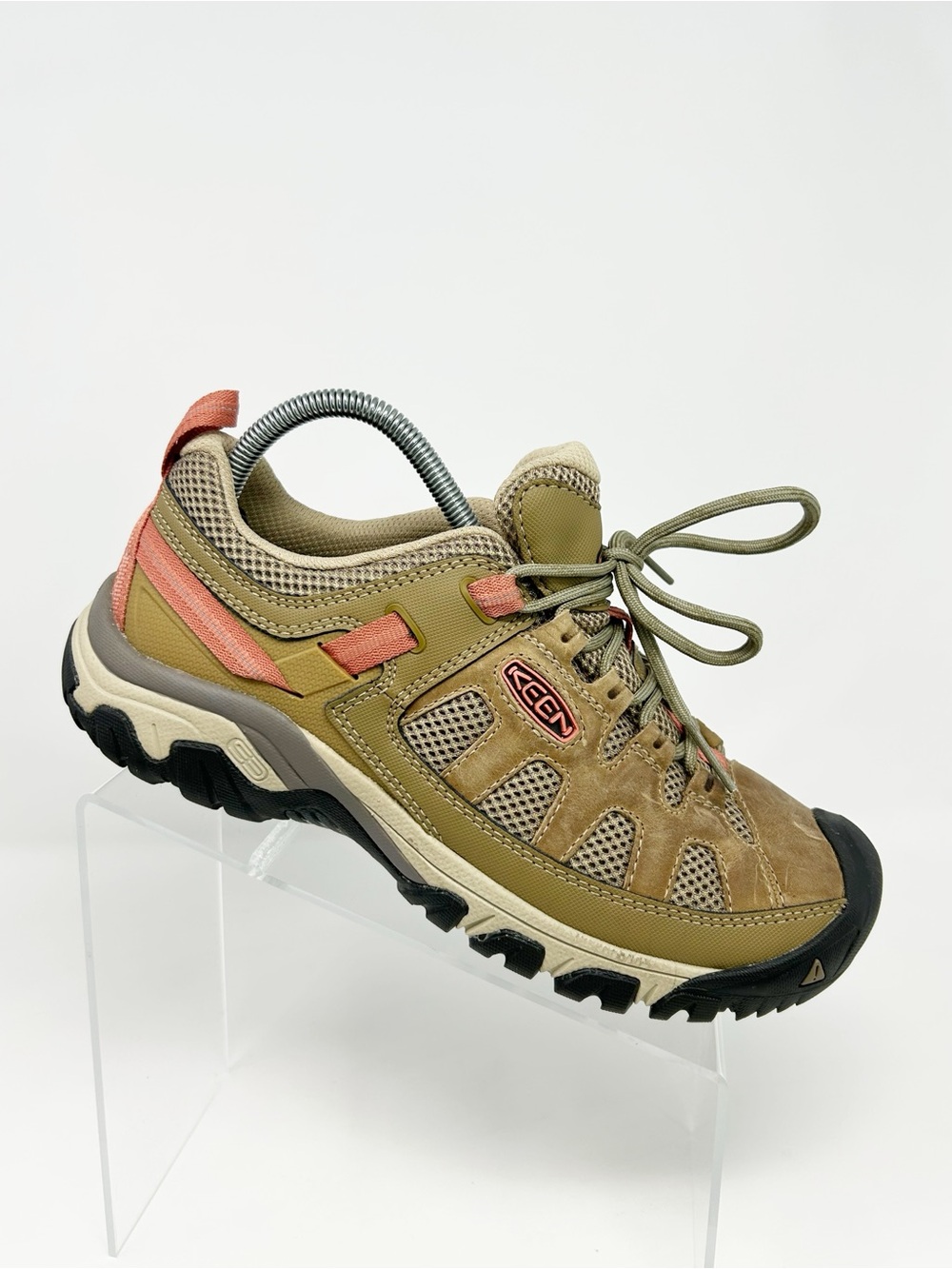 Keen Targhee Vent Low Womens Hiking Trail Shoes Beige Lace Up Size 10.5